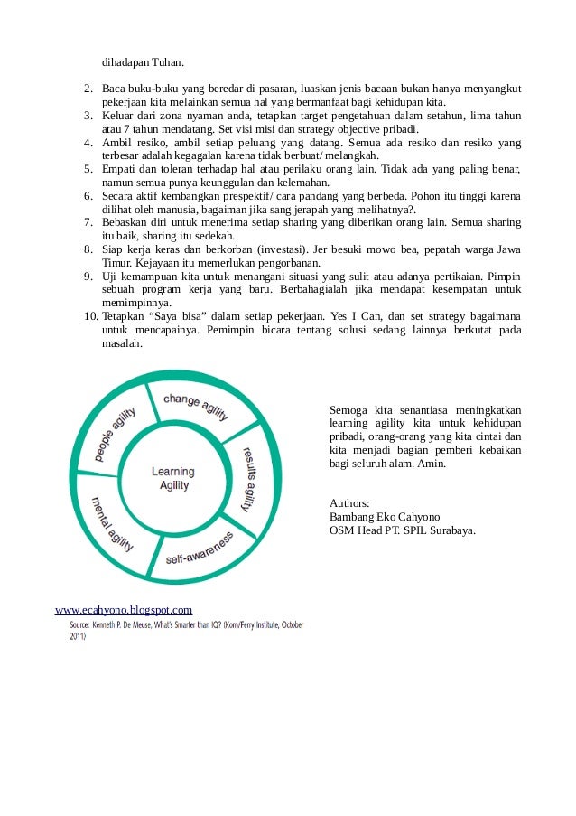 Learning Agility Bembi