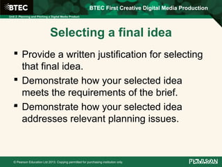 BTEC Creative Digital Media Production Unit 2 introduction | PPT
