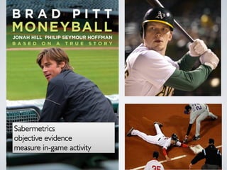 Sabermetrics 
objective evidence 
measure in-game activity 
 