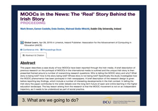 3. What are we going to do?
 