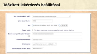 Időzített lekérdezés beállításai
 