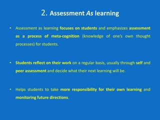 • Peer Assessment
Peer assessment is a type of collaborative learning
technique where students evaluate the work of
their ...