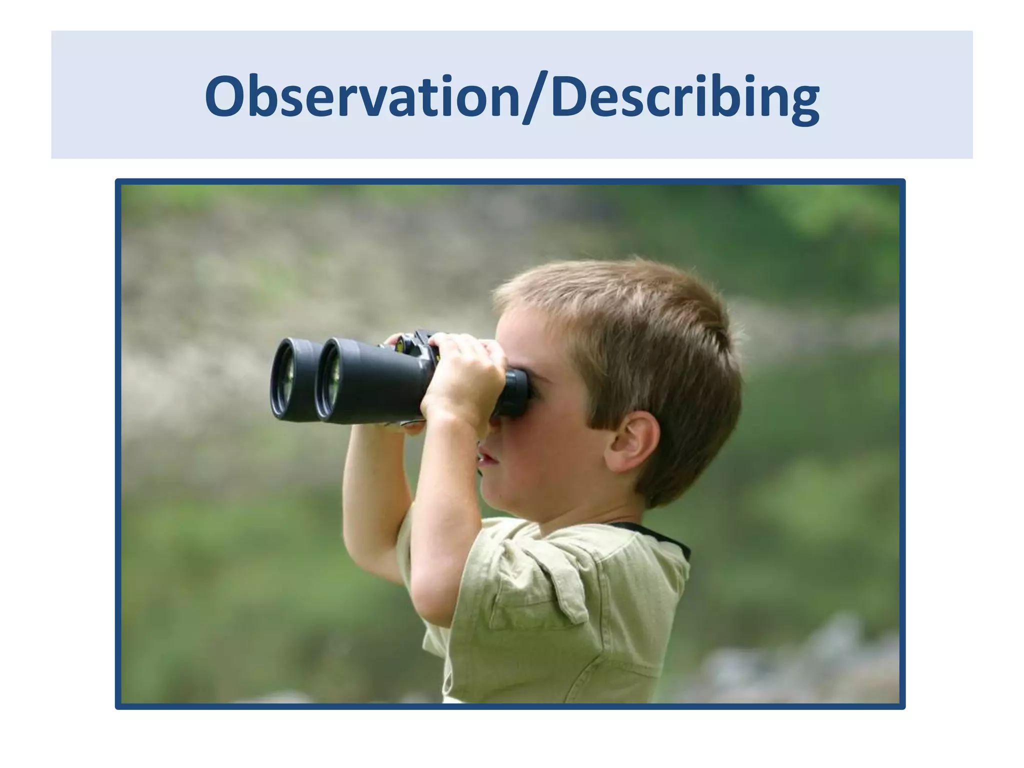 Observation/Describing

 