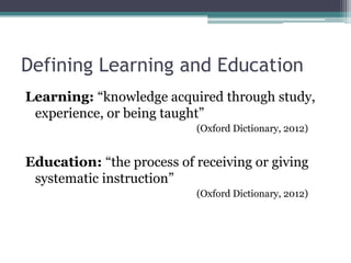 Learning and Education Theories | PPTX
