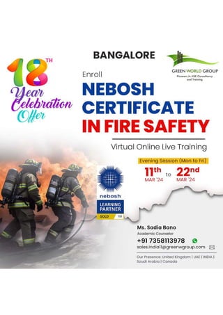 Learning and knowledge exchange -  Nebosh  in Fire Safety in bangalore.pdf