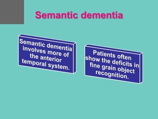 Semantic dementia
 