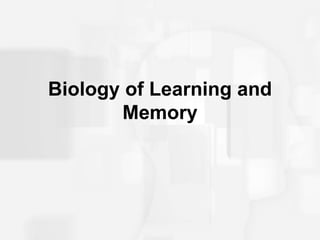 Biology of Learning and
Memory
 
