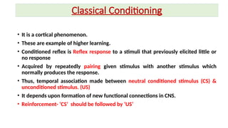 Example Conditional Reflex Neurological Foundations of Learning and Memory: Mechanisms and Types ...