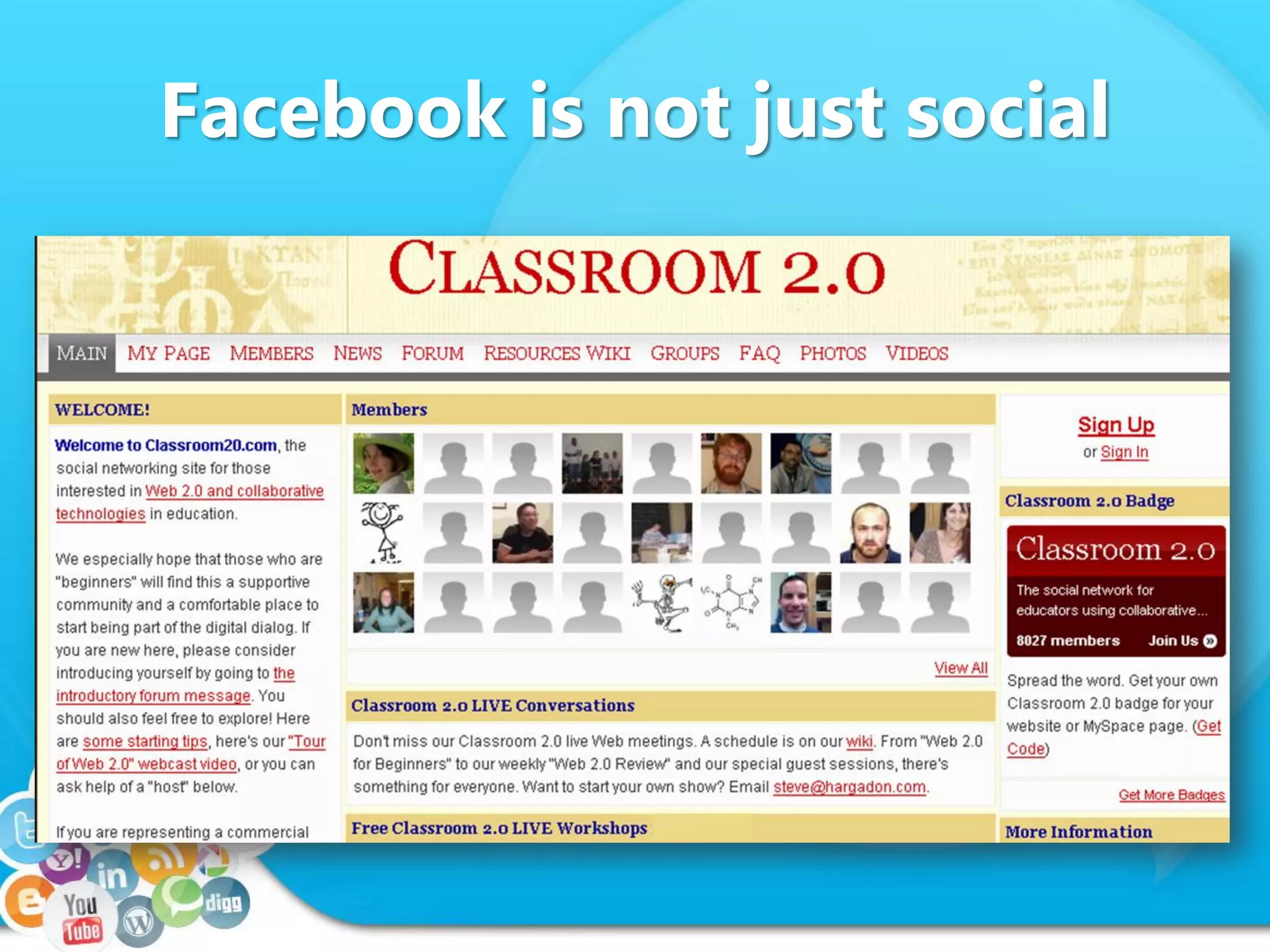 Facebook is not just social
 