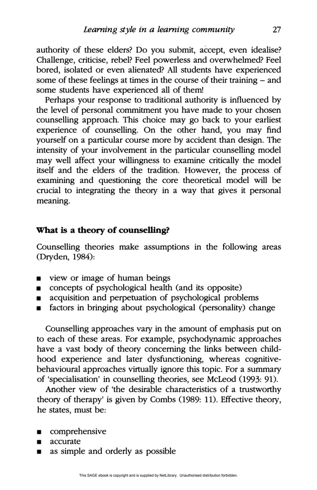 Learning and writing in counselling