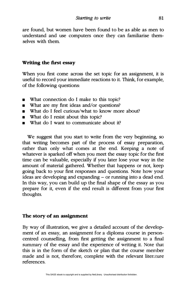 Learning and writing in counselling