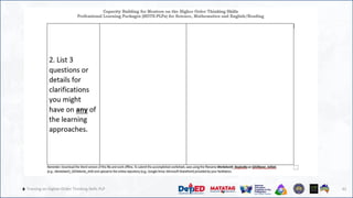 41
🔥 Training on Higher-Order Thinking Skills PLP 41
 