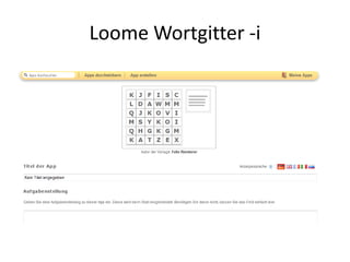 Loome Wortgitter -i
 