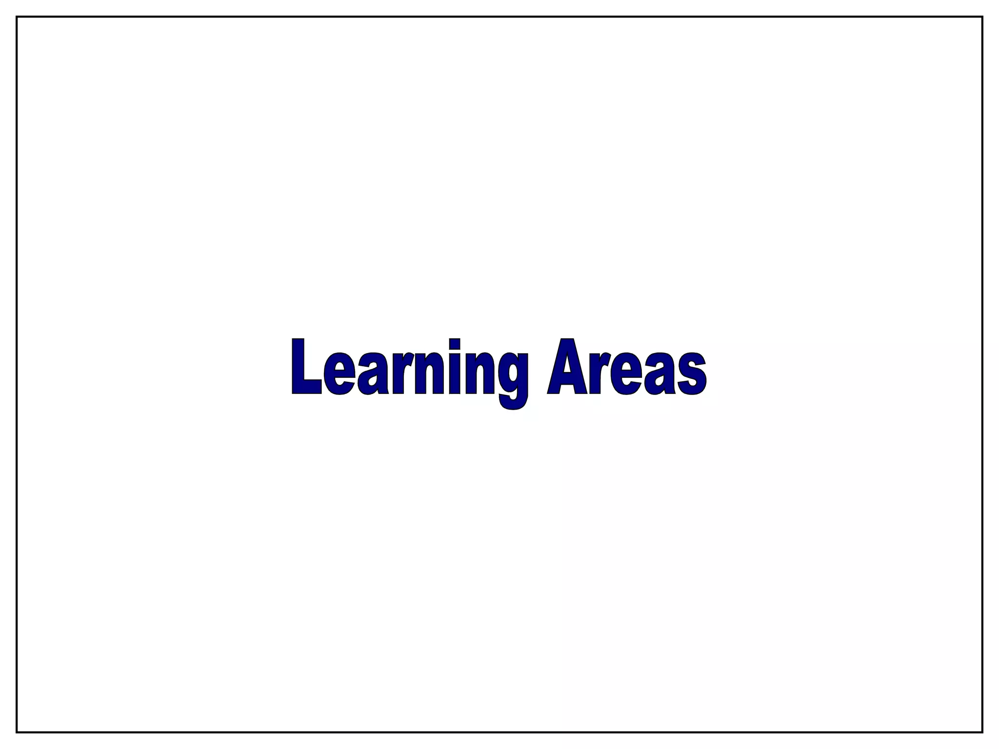 Learning Areas