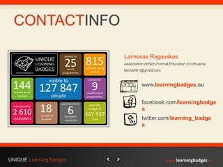 Learning badges presentation for open discussion | PPTX