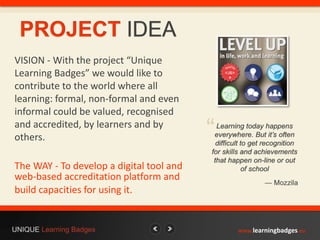 Learning badges presentation for open discussion | PPTX