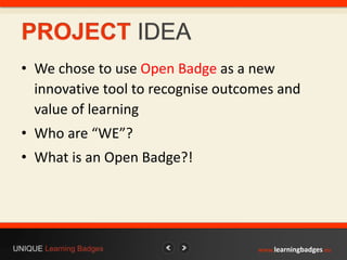 Learning badges presentation for open discussion | PPTX