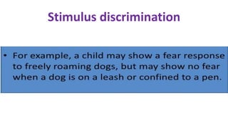 Stimulus discrimination
 