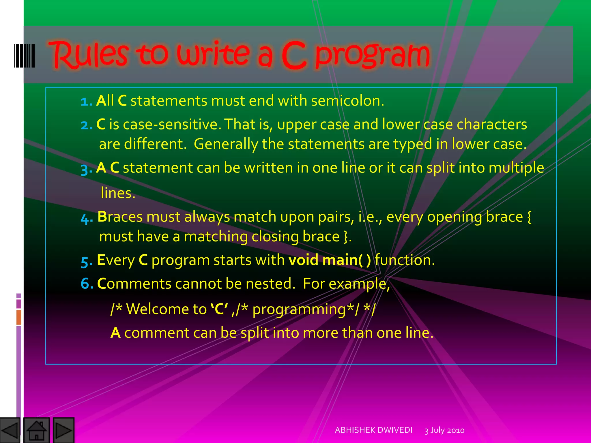 INTRODUCTION TO C PROGRAMMING | PPSX