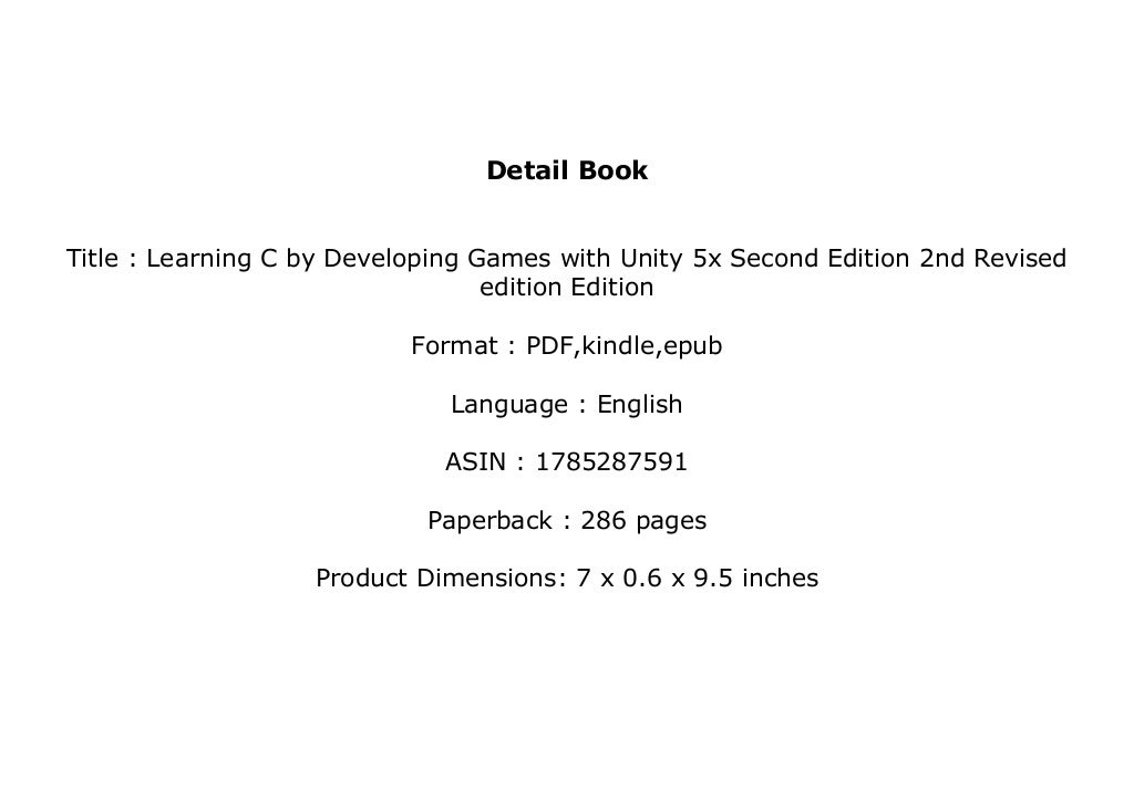  download P d f Library Learning C By Developing Games With Un 