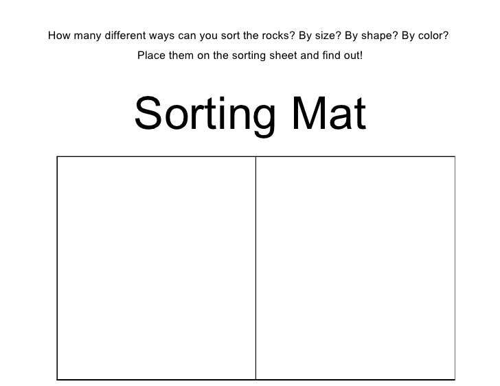 Learning Center MatSorting Rocks