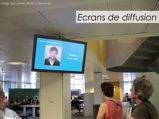 Image : jisc_infonet (flickr) cc-by-nc-nd 
Ecrans de diffusion 
 