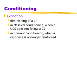 Counterconditioning Extinction Example Learning Definition Types principles and examples | PPT