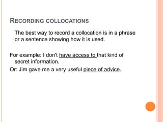 Learning collocations | PPTX