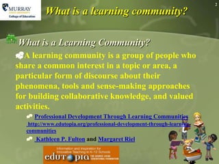 Learning community | PPTX