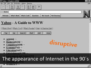 The appearance of Internet in the 90´s

 