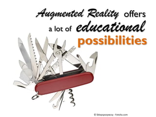 …this feature allow users to learn
the educational contents by associating
with the real world things or events
much more strongly
Hirokazu Kato

Hirokazu Kato (Comunicación personal 23 de Abril 2012)

 