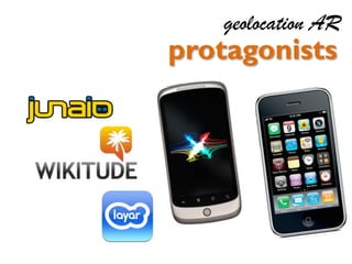 geolocation AR
triggers:

GPS
coordinates

Ipad2 por WIKITUDE

 