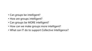 Learning, creativity and collective intelligence | PPTX