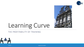Learning Curve
THE PROFITABILITY OF TRAINING
1/2/2017 FRANCISCO GUTIERREZ
 