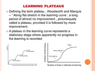 Learning curve and Learning Plateaus | PPTX