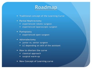 Upper Tract Surgery with the da Vinci - The Learning Curve ...
