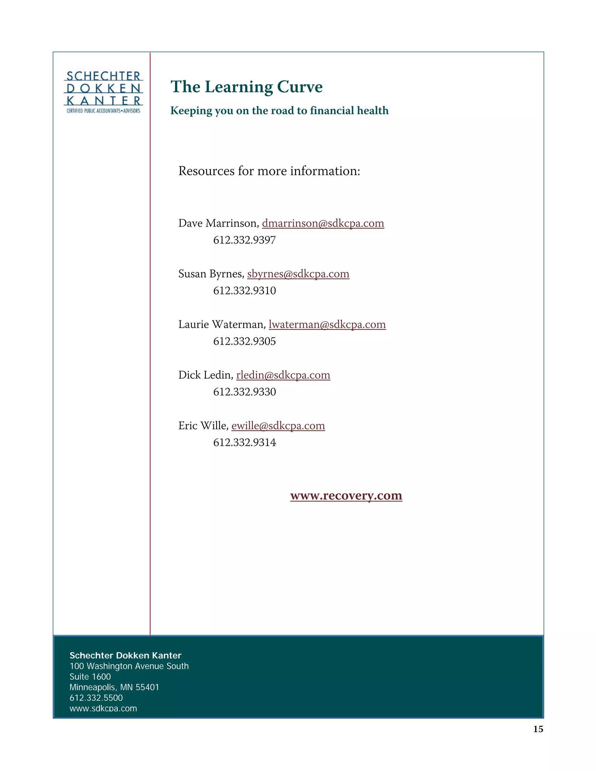 Learning Curvehandout May09