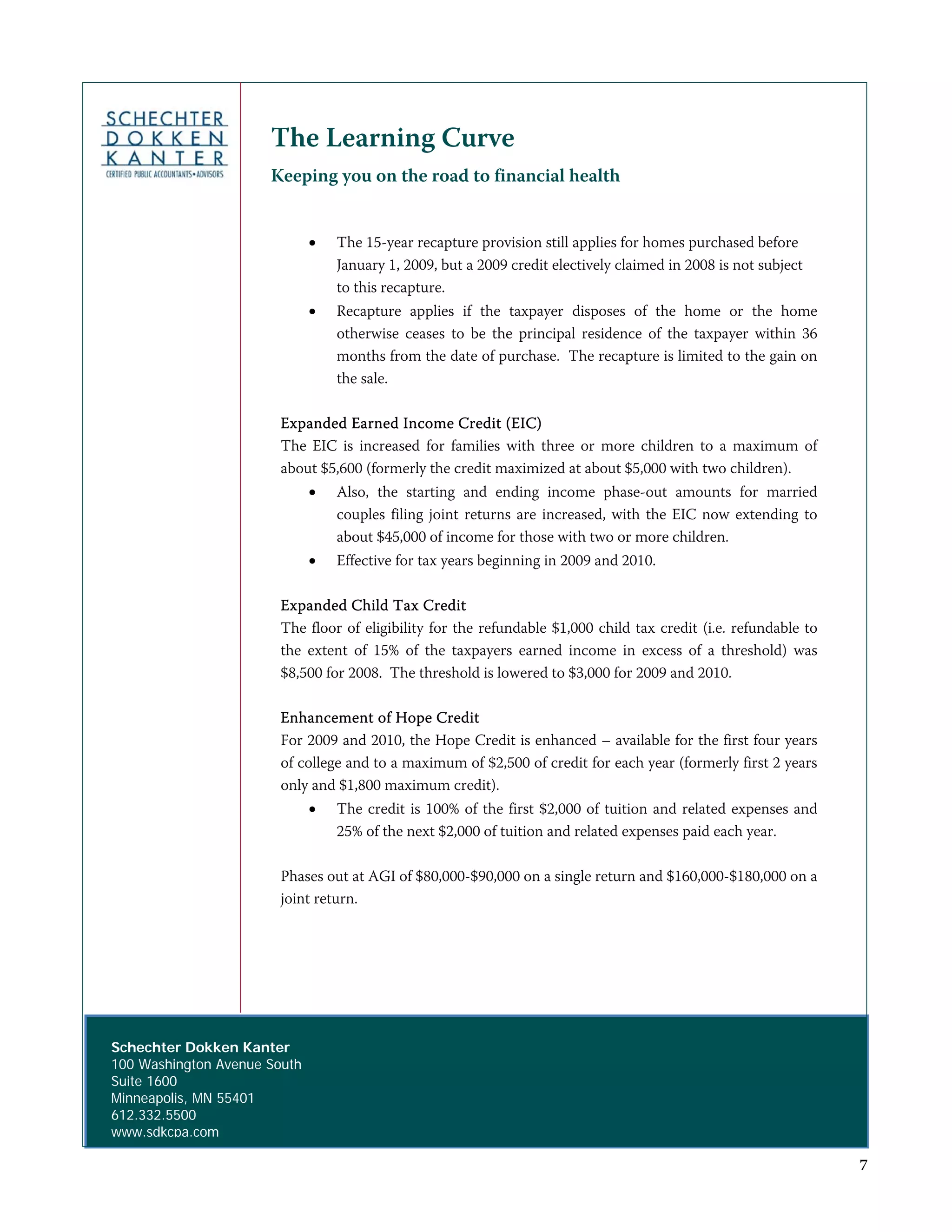 Learning Curvehandout May09