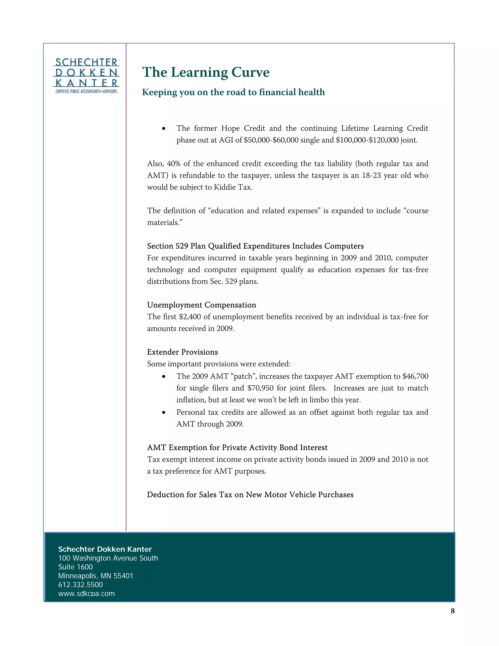 Learning Curvehandout May09