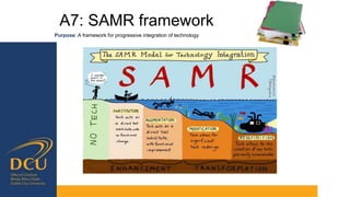 A7: SAMR framework
Purpose: A framework for progressive integration of technology
 