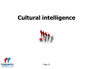 Page 15
Cultural intelligence
 