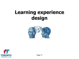 Page 17
Learning experience
design
 