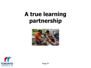 Page 24
A true learning
partnership
 
