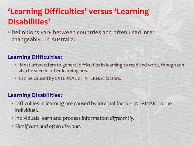 What Is The Difference Between Individualization And Specificity Learning disabilities