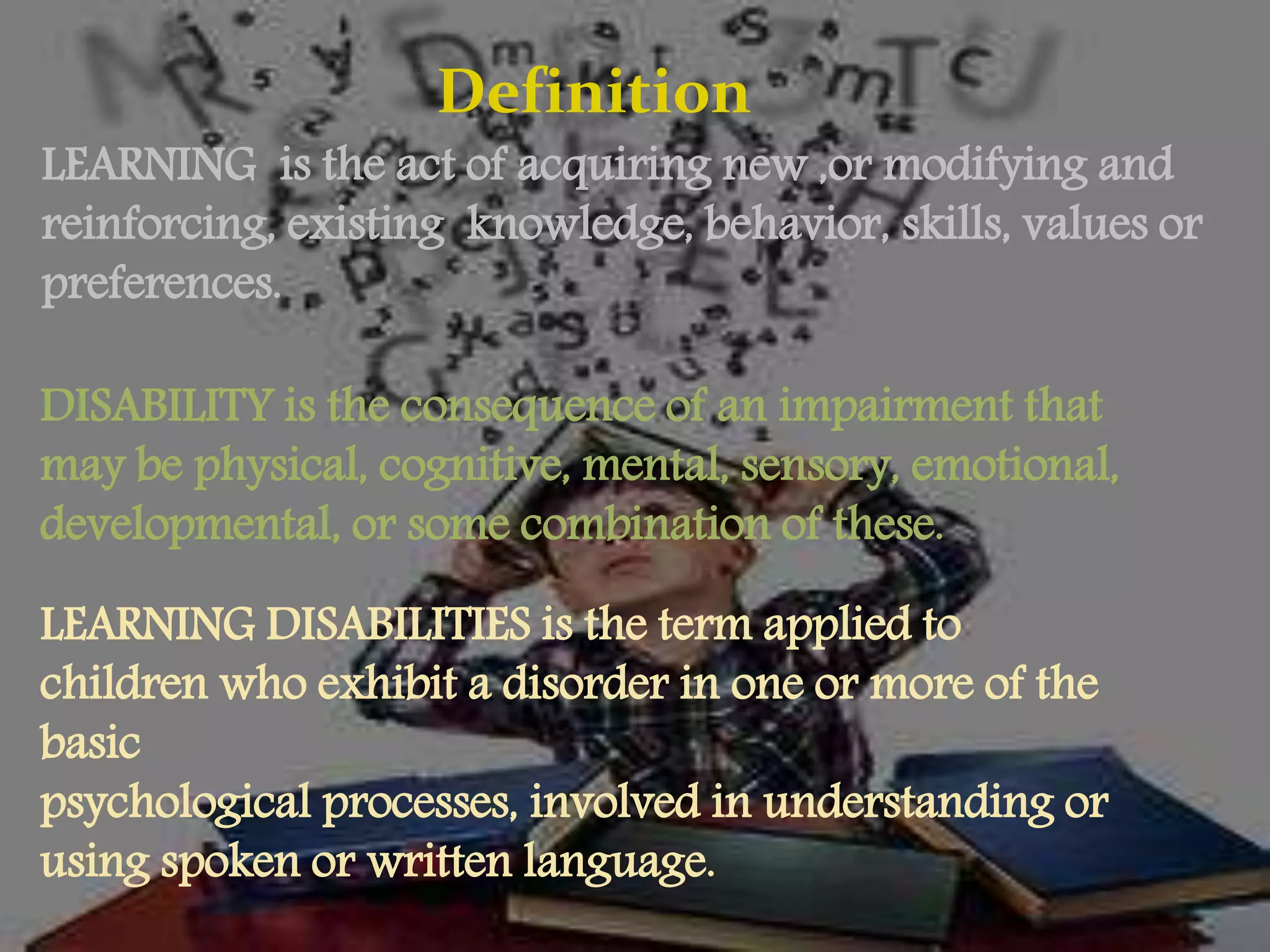 Learning Disabilities and Autism-Pediatric dentistry | PPTX
