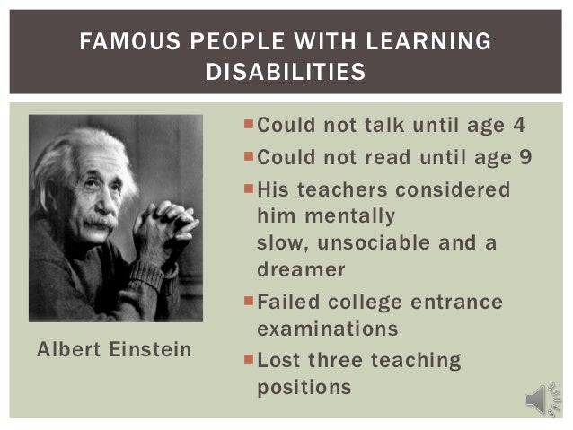 Learning disabilities and famous people