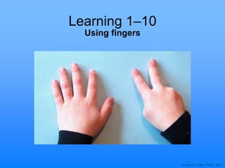 © Joan A. Cotter, Ph.D., 2011
Learning 1–10
Using fingers
 