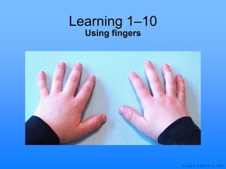 © Joan A. Cotter, Ph.D., 2011
Learning 1–10
Using fingers
 