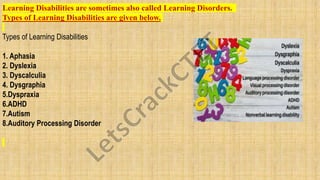 LEARNING DISABILITIES FULL PDF.pptx..Understanding Learning ...