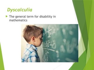 Testing For Math Learning Disabilities Learning Disabilities and Testing/Assessment for it | PPTX